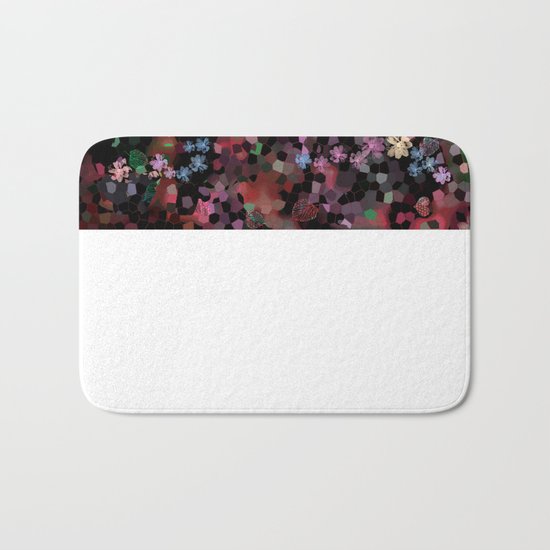 Flower mosaic Bath Mat
