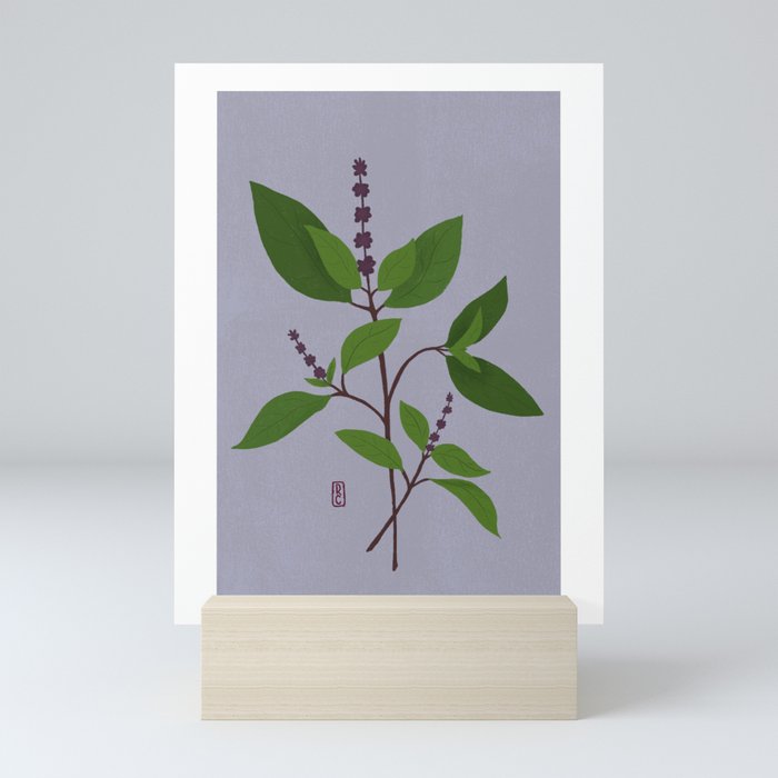 Thai Basil // Purple Mini Art Print