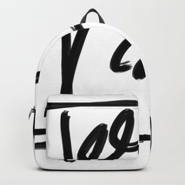 Springs in Spring Black Line Abstract  Backpack | Black And White, Minimalist, Trandy, Understated, Digital, Chic, Spring, Happy, Upscale, Black and White 