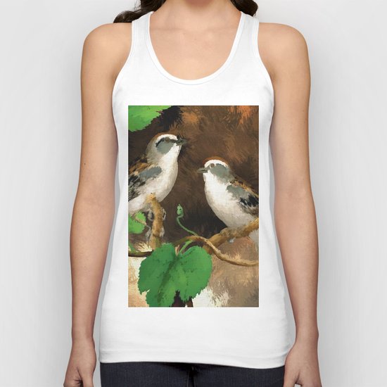 Painting of a Bird Unisex Tank Top