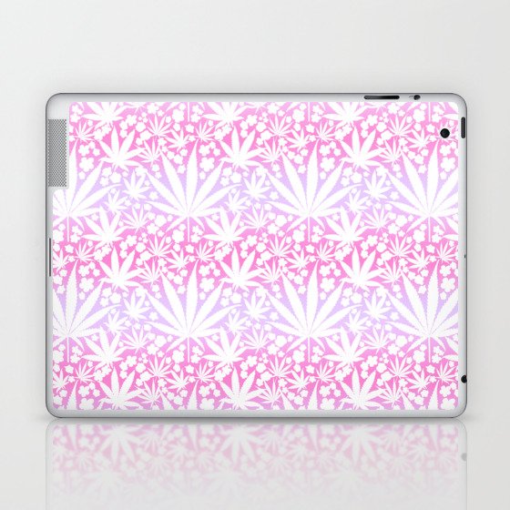 Psychedelic Cannabis And Flowers Purple Haze Laptop & iPad Skin