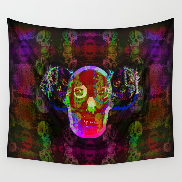 Freakazoid Skulls Wall Tapestry