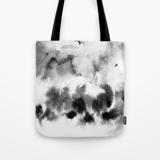 MINIMAL BLACK AND WHITE SPLATTER PATTERN Tote Bag