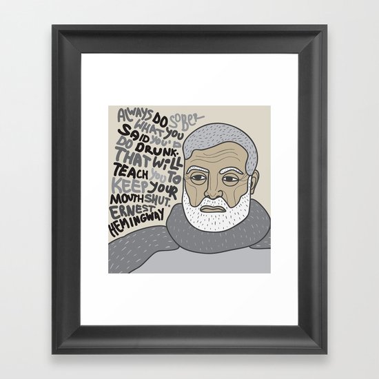 Sober Framed Art Print