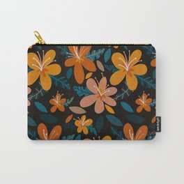 Tropical Holiday Florals – Orange Carry-All Pouch