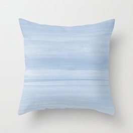Navy Blue Watercolor Ombre Throw Pillow