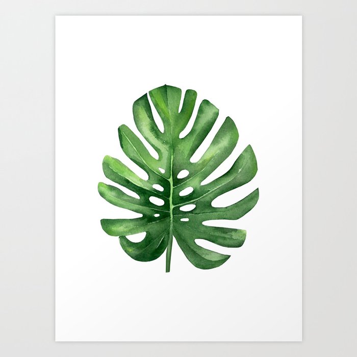 Tropical Leaf Art Print By Asolo Society6