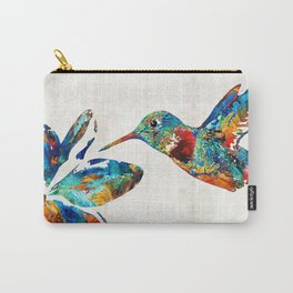 Colorful Hummingbird Art by Sharon Cummings Carry-All Pouch