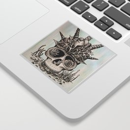 Mermaid Skull - Color Sticker