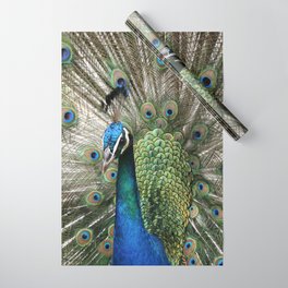 Peacock Indian Blue Wrapping Paper
