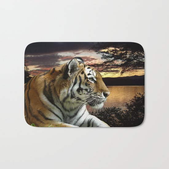 Sunset Tiger Bath Mat