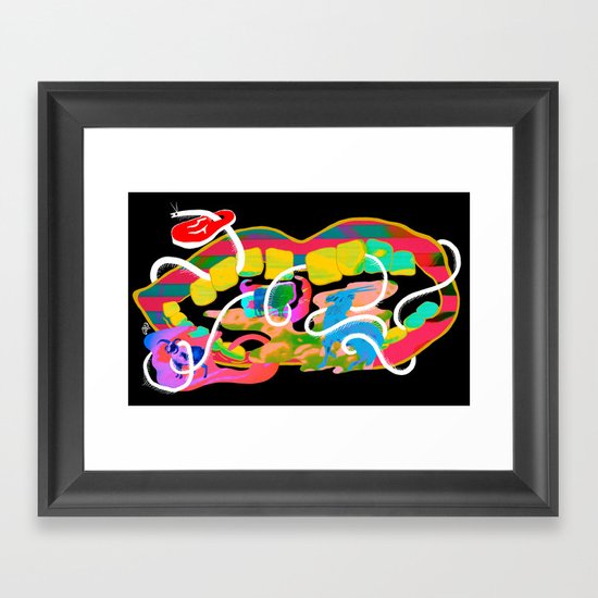 "Centipede Hz" by Steven Fiche Framed Art Print