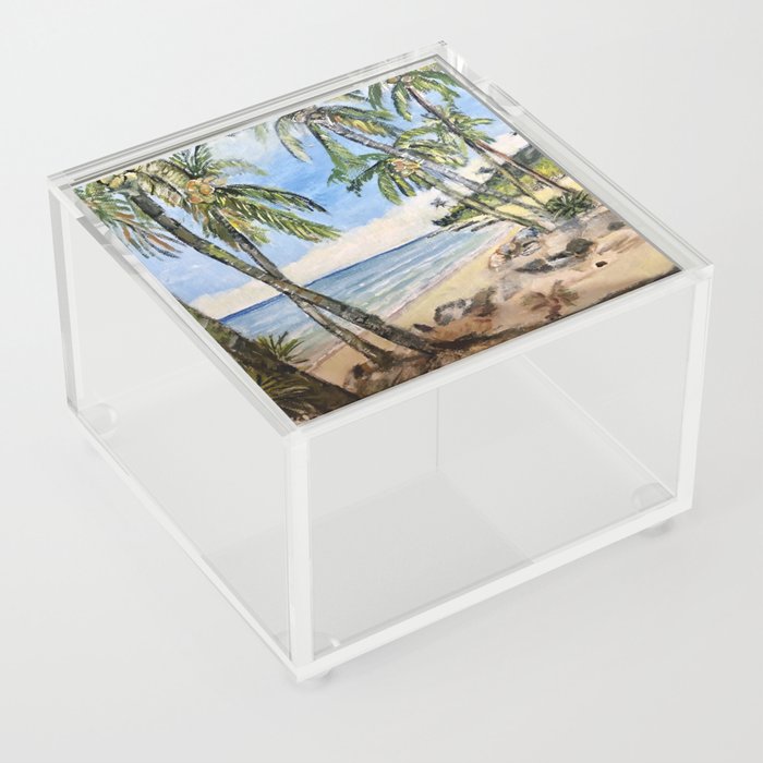 Barbados Beach Acrylic Box