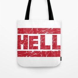 Hell Red Ink Stamp Tote Bag