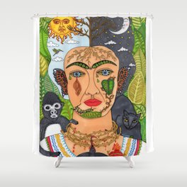 Frida Kahlo Monarca Shower Curtain