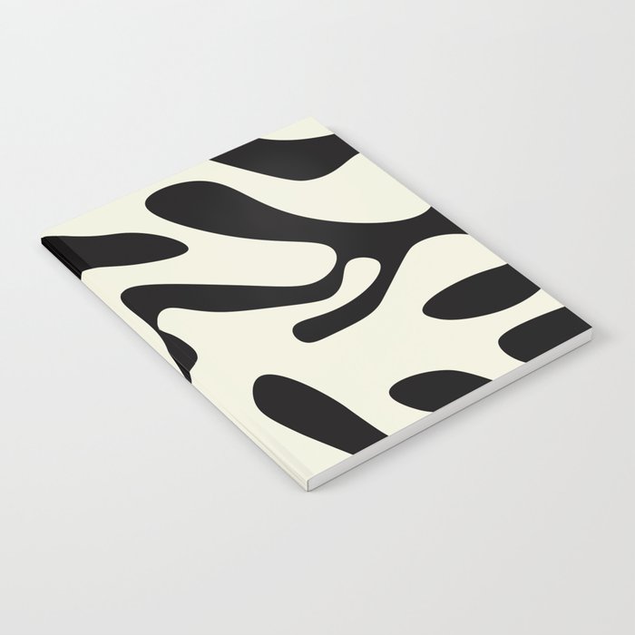Midcentury Abstract Art - Black and white Notebook