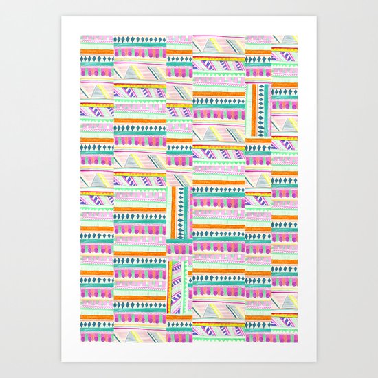 multicoloured AZTEC + Art Print
