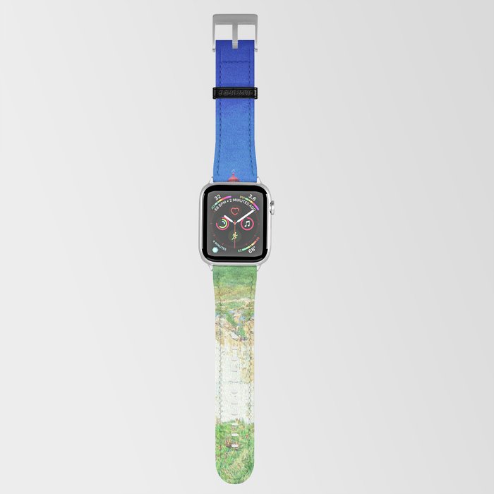 lighthouse impressionism painted realistic scene Apple Watch Band