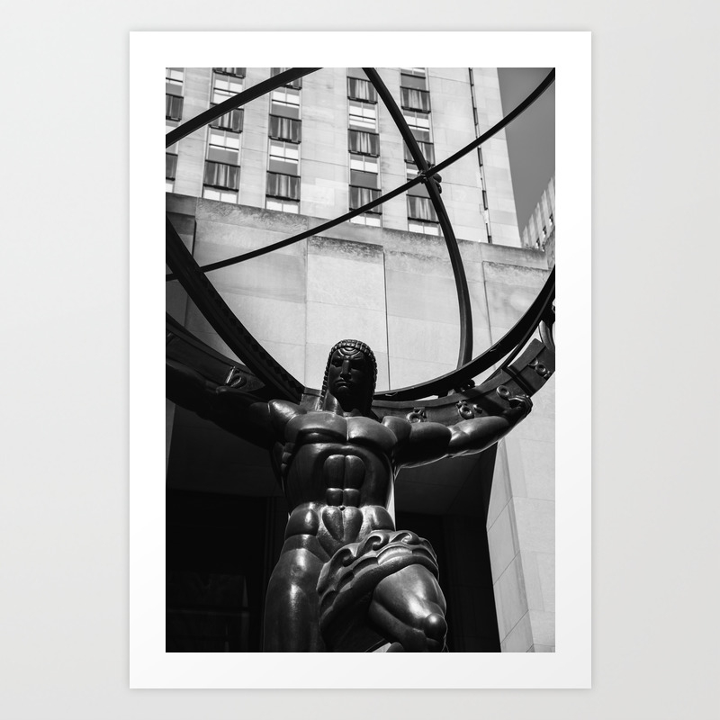 Atlas Statue In Front Of Rockefeller Center New York City Art Print By Mariewagnerart Society6