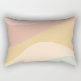 Abstract Color Waves - Neutral Pastel Rectangular Pillow