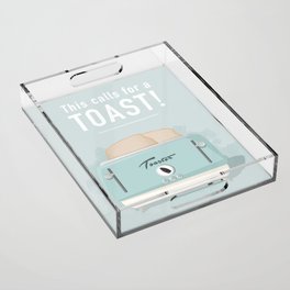 This calls for a toast - Retro Midcentury illustration with lettering Acrylic Tray