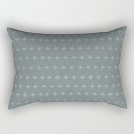 woven crosses - vintage gray blue Rectangular Pillow