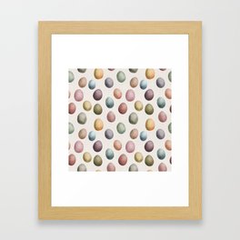 Pastel eggs pattern Framed Art Print