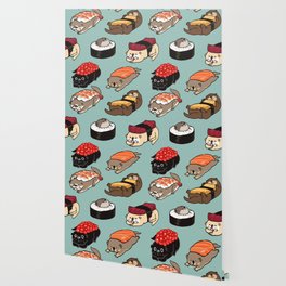 Sushi Otter Wallpaper