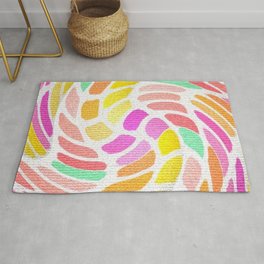Swirly Popsicle Colored Shapes art and home accessories Area & Throw Rug