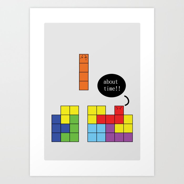 Tetris Art Print by Digital Sketch