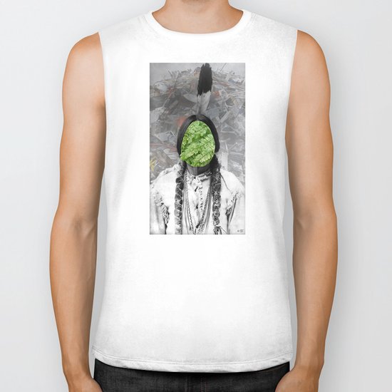 Sitting Bull - Collage Biker Tank