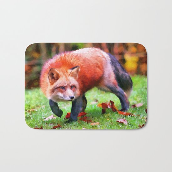 Autumn Fox hunting Bath Mat