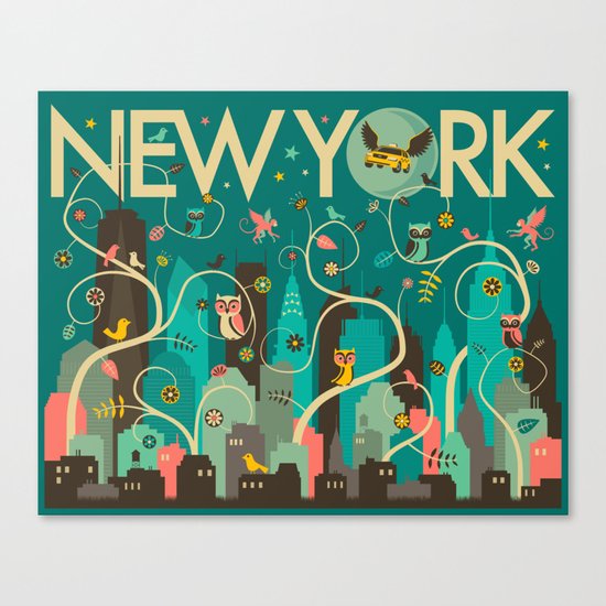 WILD NEW YORK Canvas Print