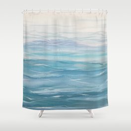 Great Lake Watercolor Shower Curtain