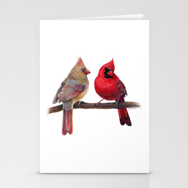 Northern Cardinal Pair Stationery Cards