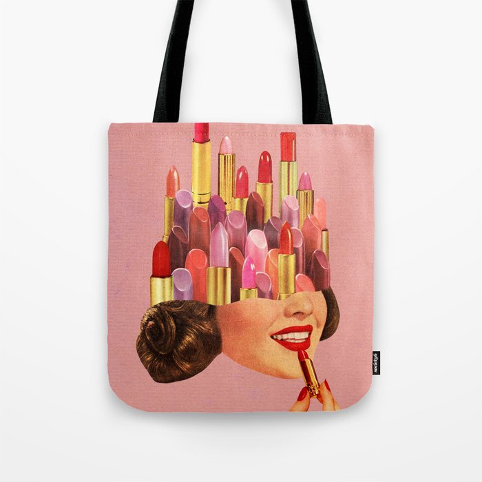 Lipstick (Pink) Tote Bag