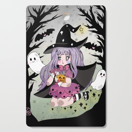 Cute N Spooky Ghost Witch Cutting Board