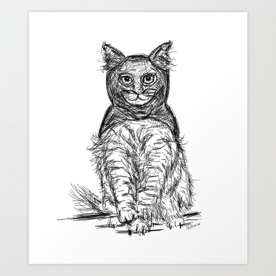 BAT CAT Art Print