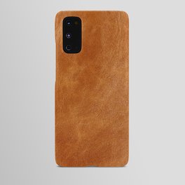 Rustic ginger smooth natural brown leather, vintage nature texture Android Case