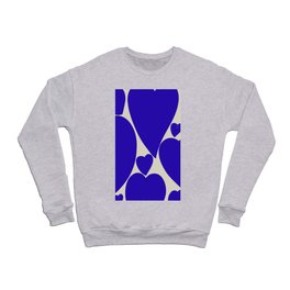 Navy Blue Hearts Contemporary Pattern Crewneck Sweatshirt