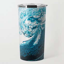 Ocean Wave Acrylic Pour Travel Mug