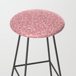 Pink Leopard Print Bar Stool