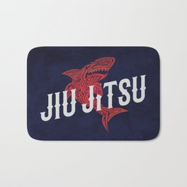 Jiu Jitsu, BJJ / Jiu Jitsu Shark on the Beach Bath Mat | Self Defense, Graphicdesign, Fight, Gracie, Brazilian, Brasil, Armbar, Tapout, Ufc, Groundpound 