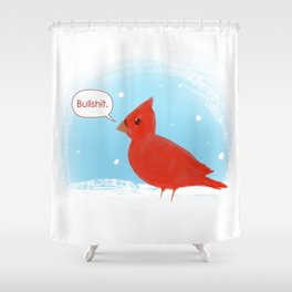 Winter Cardinal Shower Curtain