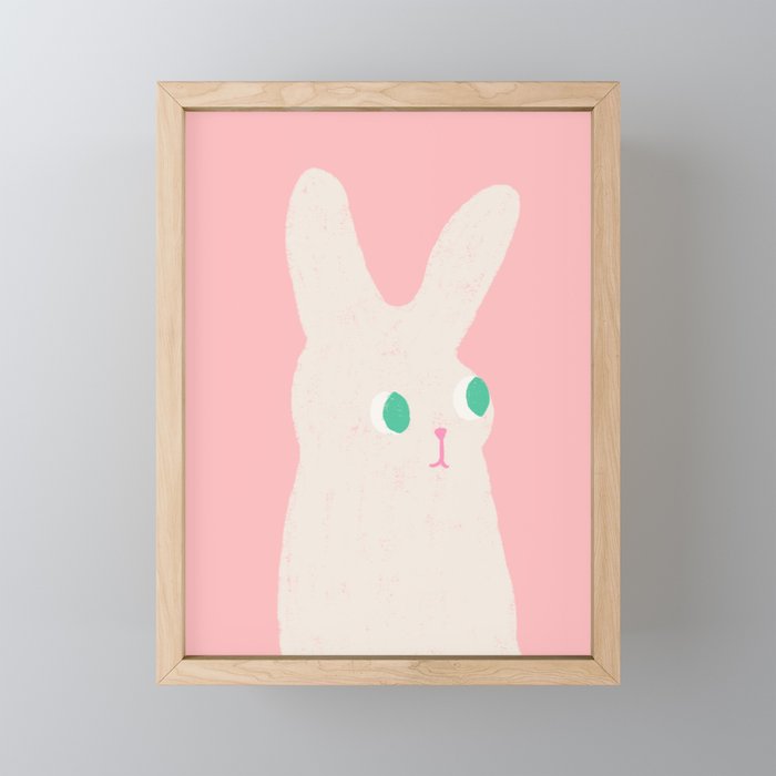 Bunny x Pink Framed Mini Art Print