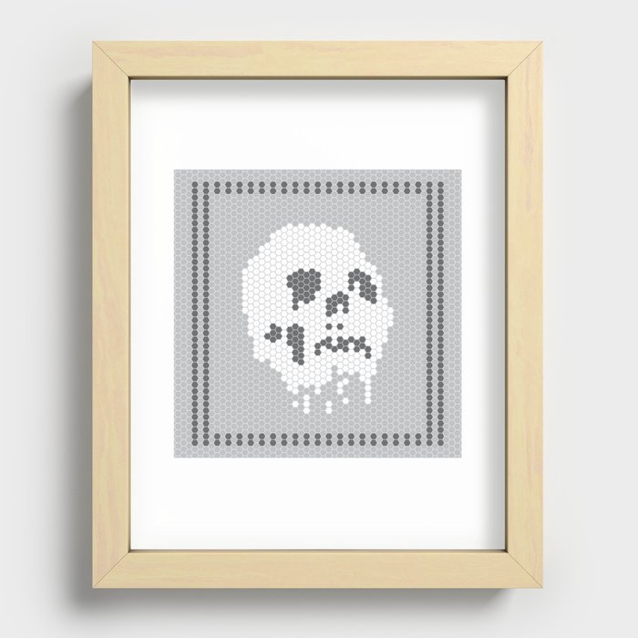 Skull Tile Recessed Framed Print