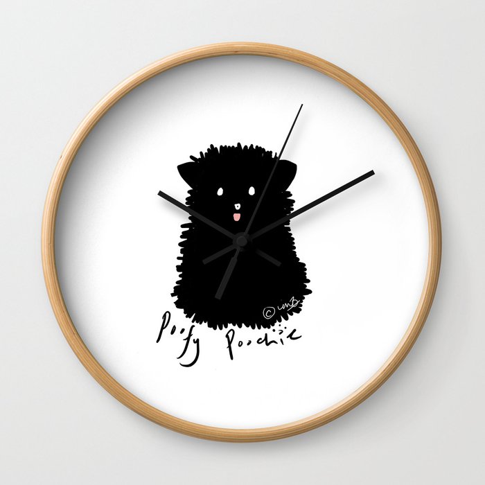 Poofy Poochie Wall Clock