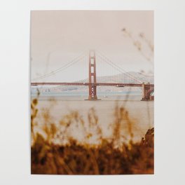 The Golden Gate Bridge III Poster | Landscape, Nature, Photo, Color, Golden, Travel, Homedecor, Digital, Coastal, Cali 