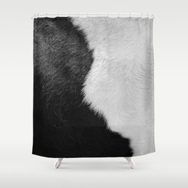 Black and White Cowhide, Cow Skin Print Shower Curtain