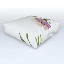 Lilac Mariposa (Calochortus splendens) (1926) by Mary Vaux Walcott Outdoor Floor Cushion | Vintage, Decor, Rosary, Artprint, Annunciation, Frame, Old, Wallart, Cassatt, Poster 